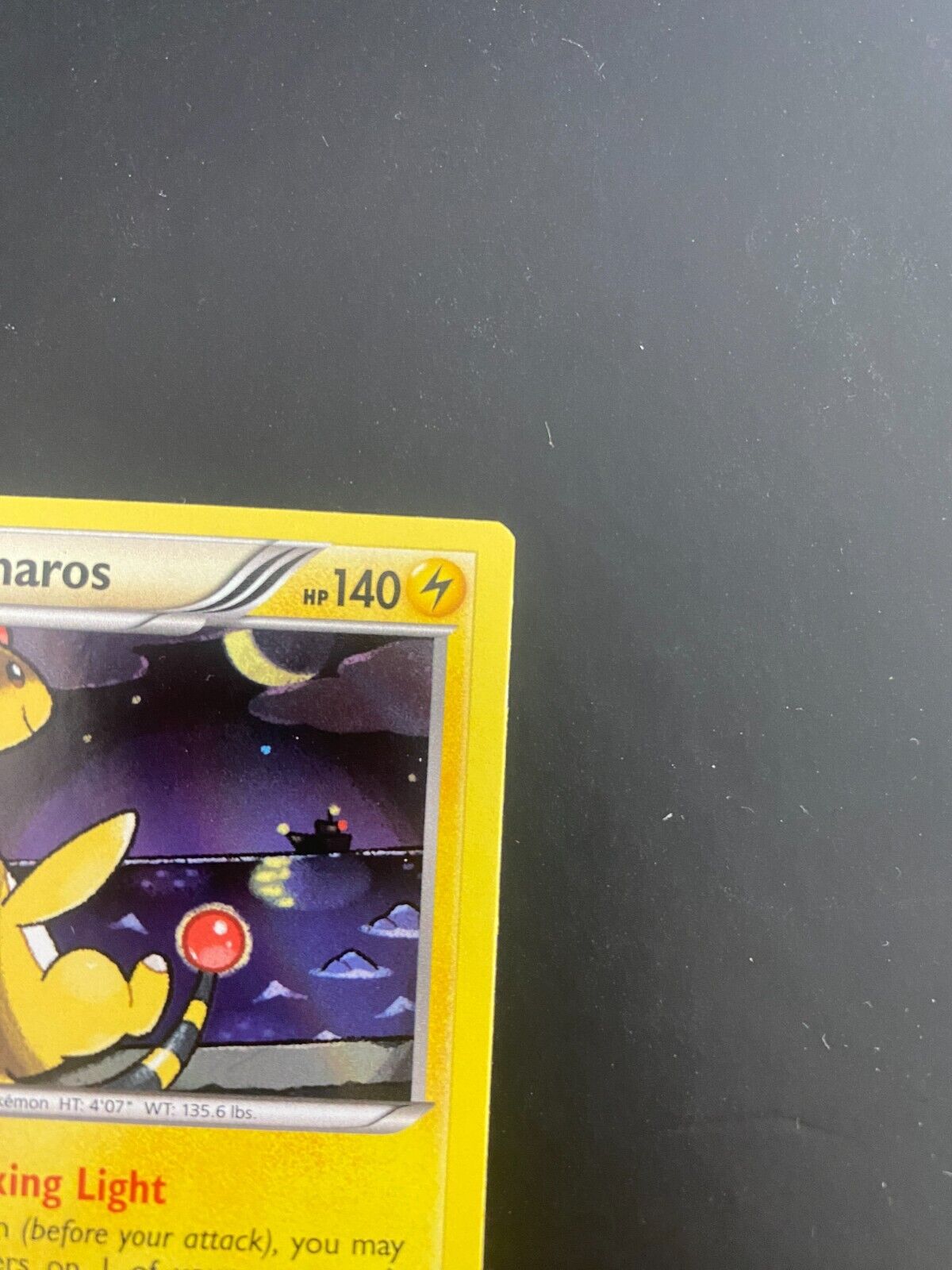 Pokemon Ampharos 40/114 Steam Siege Holo MISCUT NM