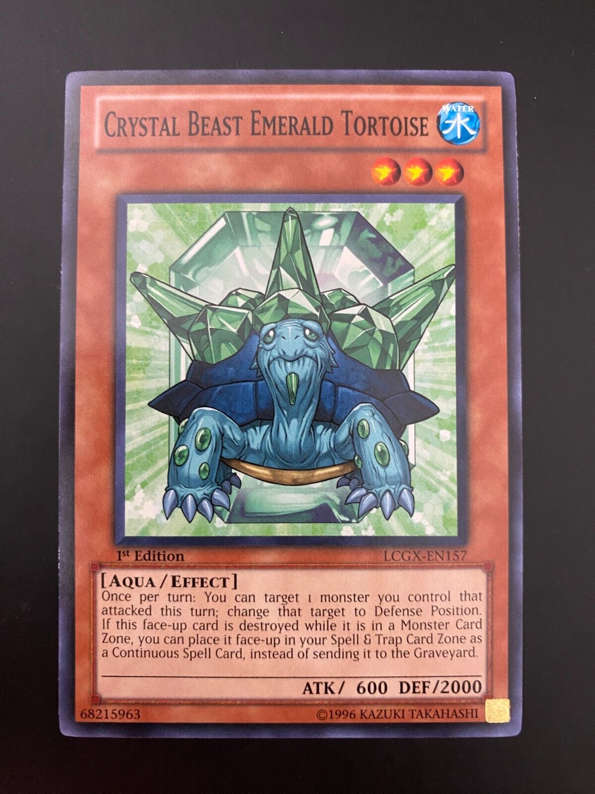 Yugioh Crystal Beast Emerald Tortoise LCGX-EN157 Common 1st Edition NM/MINT