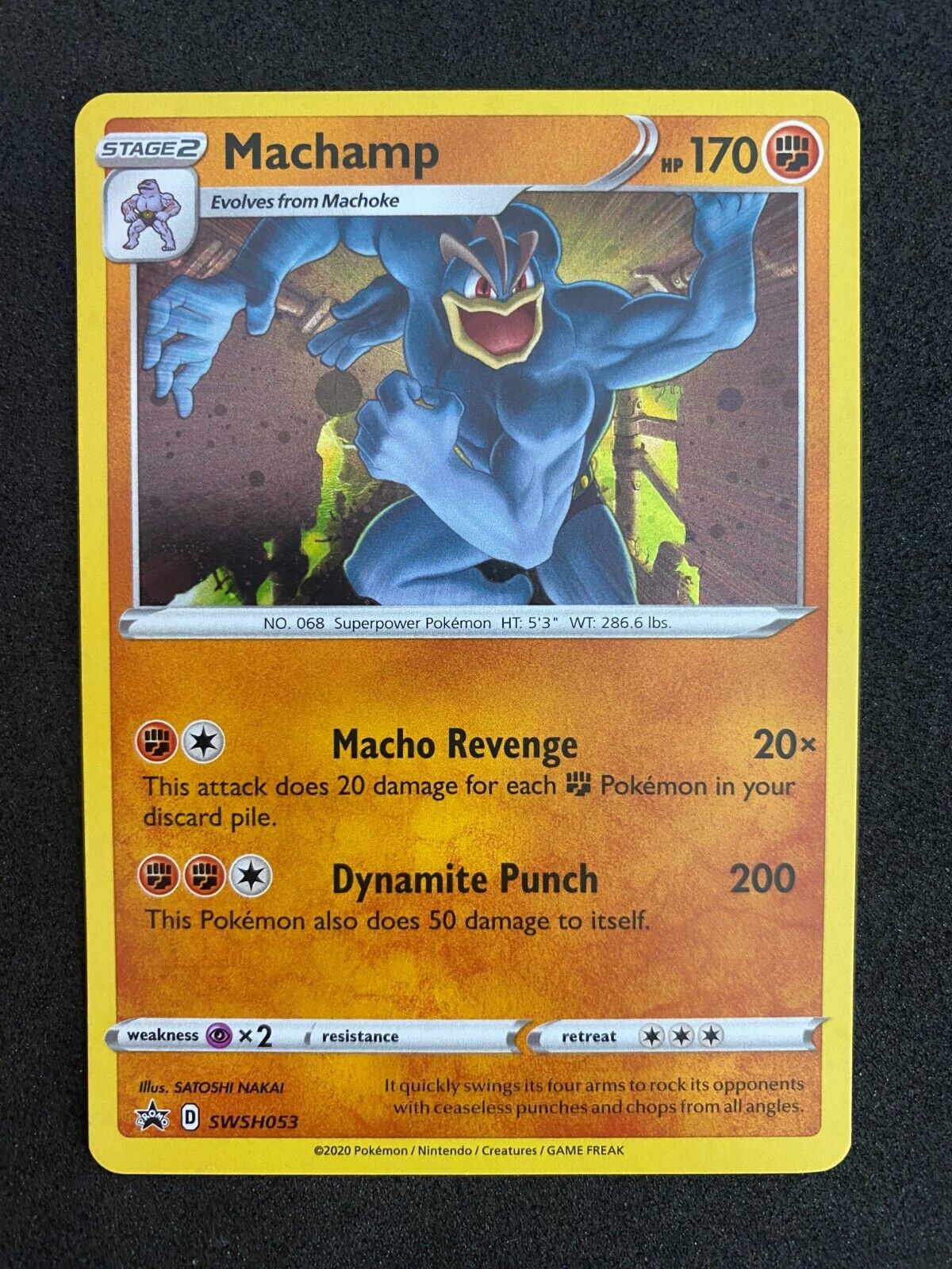 Pokemon Machamp SWSH053 Black Star Promos Cosmos Holo NM-MINT