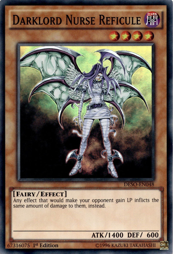 Yugioh Darklord Nurse Reficule DESO-EN048 Super Rare 1st Edition LP