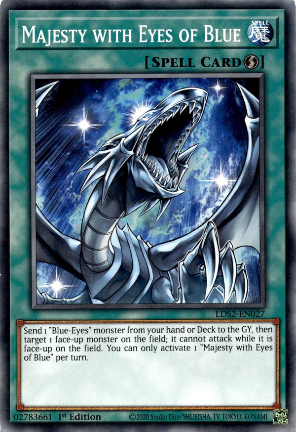 Yugioh Majesty with Eyes of Blue LDS2-EN027 Common 1st Edition LP