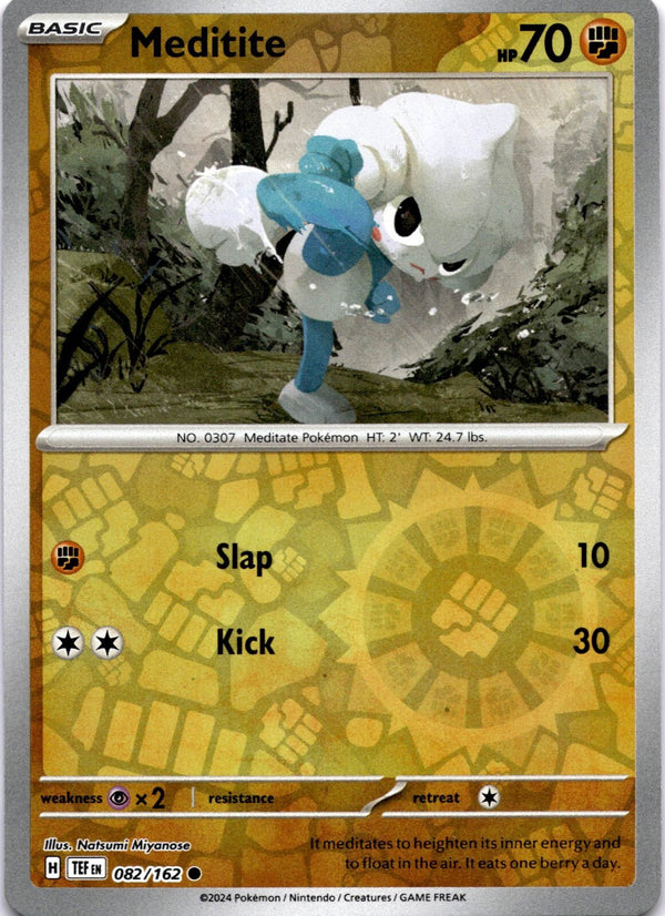 Pokemon Meditite 082/162 Temporal Forces Reverse Holo NM