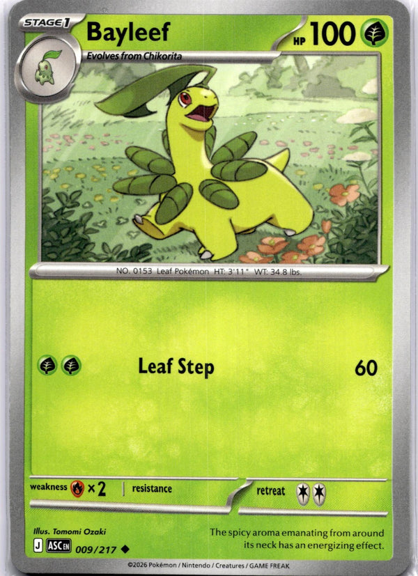 Pokemon Bayleef 009/217 Ascended Heroes Non Holo NM