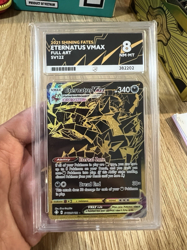 Pokémon Eternatus VMAX Sv122/Sv122 Shining Fates Holo Shiny Holo ACE 8 PSA 8