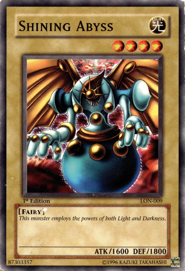 Yugioh Shining Abyss LON-009 Common 1st Edition DAMAGED