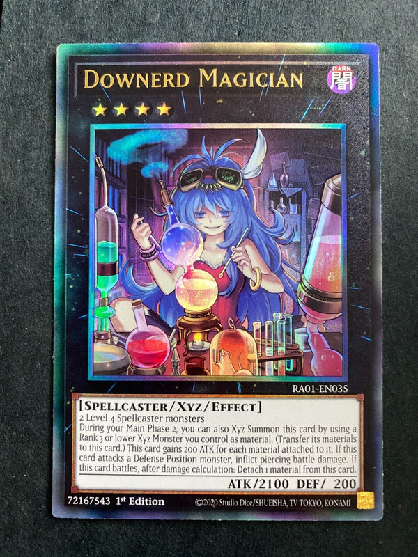 Yugioh Downerd Magician RA01-EN035 Prismatic Ultimate Rare 1st Edition NM