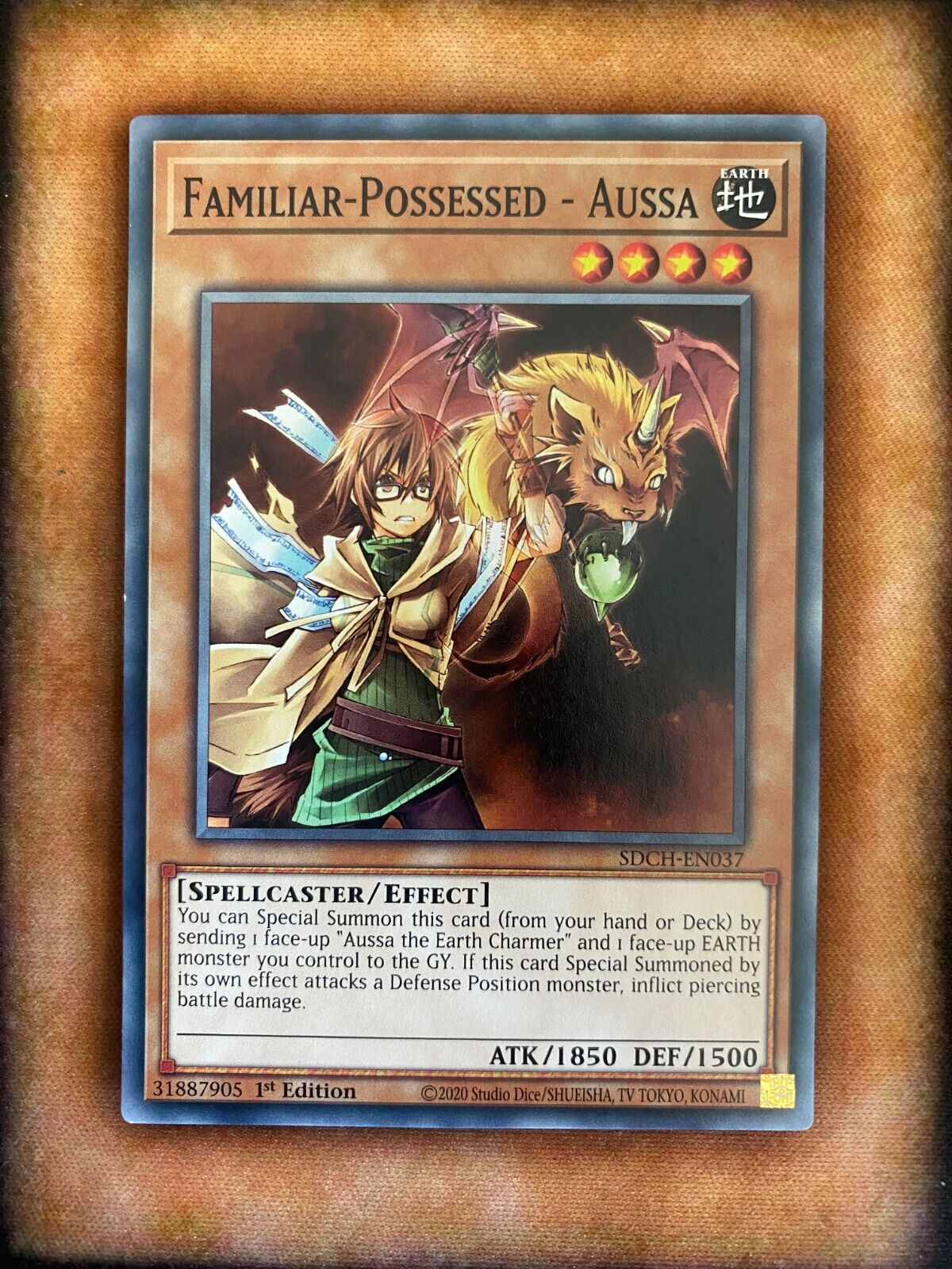 Yugioh Familiar-Possessed - Aussa SDCH-EN037 Common 1st Edition NM/MINT