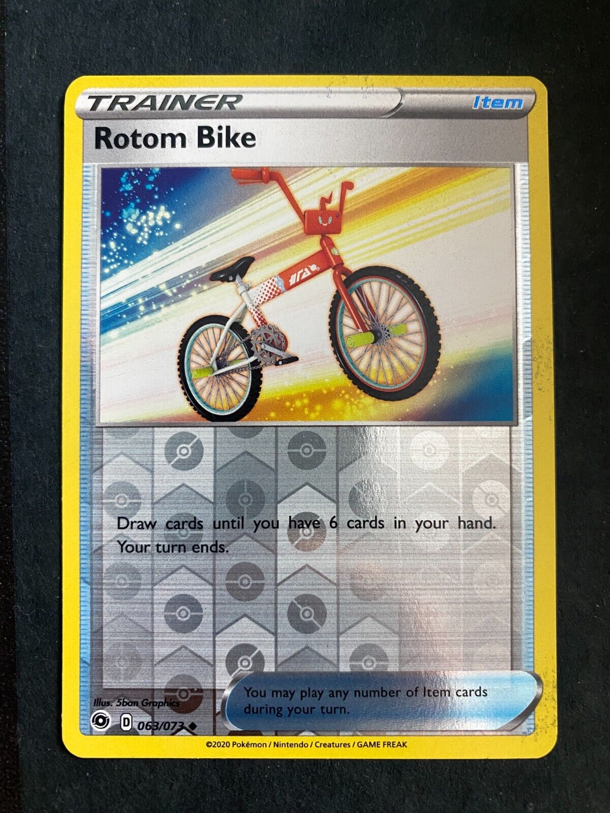 Pokemon Rotom Bike 063/073 Champion’s Path Reverse Holo MP/LP