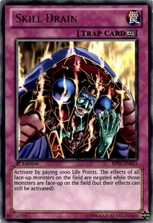 Yugioh Skill Drain BP01-EN053 Rare 1st Edition MP/LP