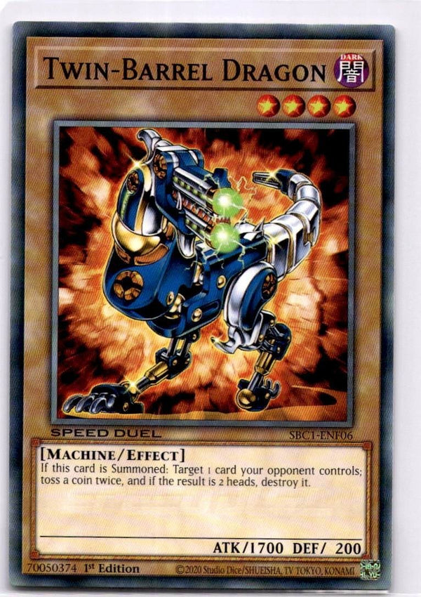 Yugioh Twin-Barrel Dragon SBC1-ENF06 Common 1st Edition NM