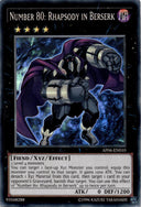 Yugioh Number 80: Rhapsody in Berserk AP06-EN010 Super Rare 1st Ed MP (CREASE)
