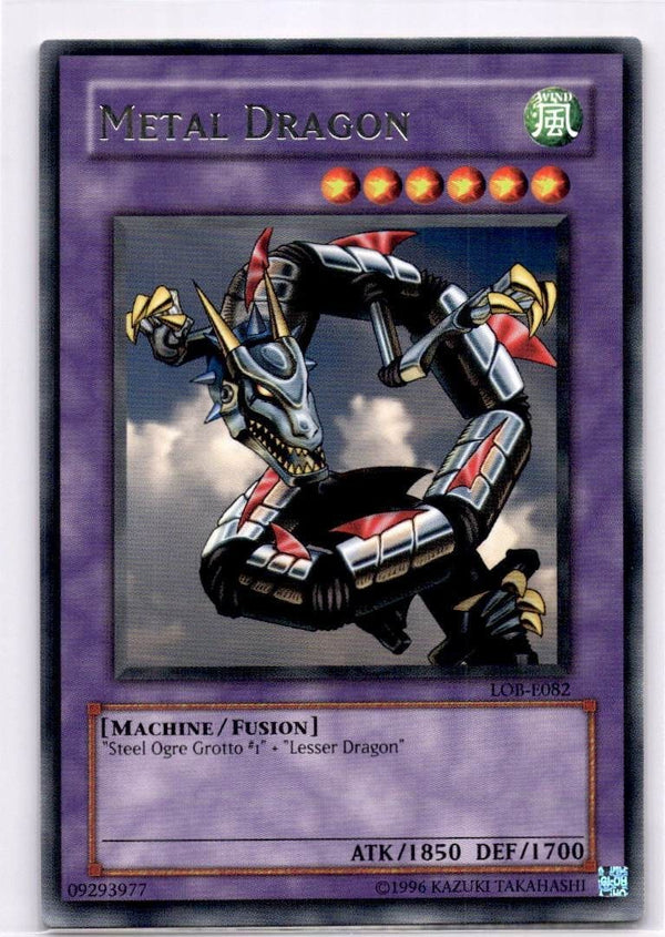 Yugioh Metal Dragon LOB-E082 Rare Unlimited Edition NM