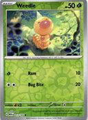 Pokemon Weedle 013/165 Pokemon 151 Reverse Holo NM
