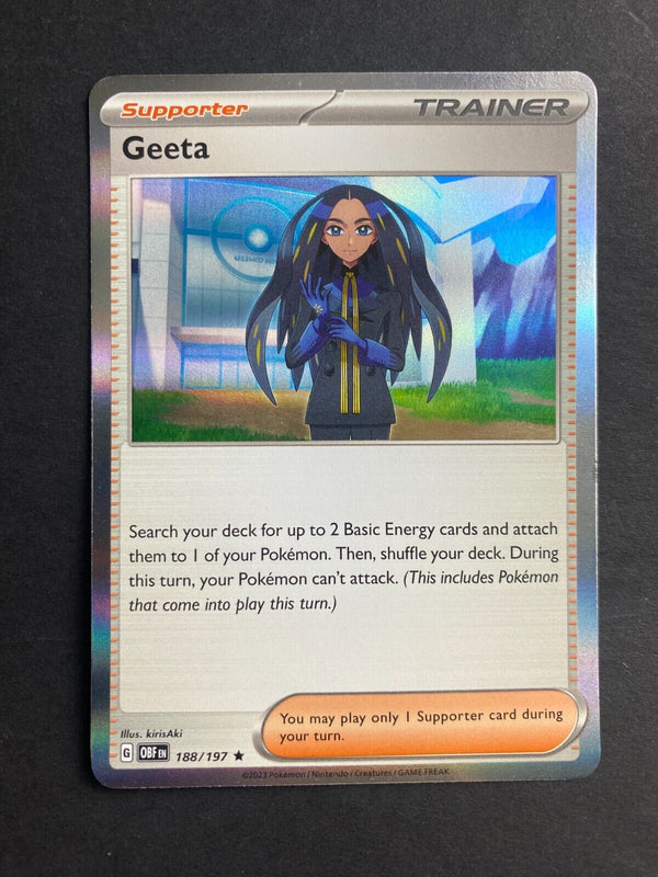 Pokemon Geeta 188/197 Obsidian Flames Holo VLP/NM