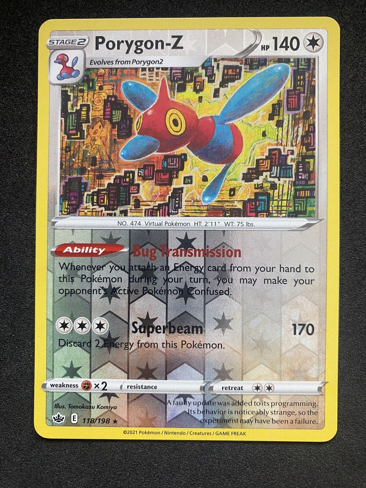 Pokemon Porygon-Z 118/198 Chilling Reign Reverse Holo Rare NM