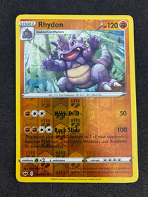 Pokemon Rhyhorn 098/202 Sword Shield Reverse Holo NM-MINT 98/202