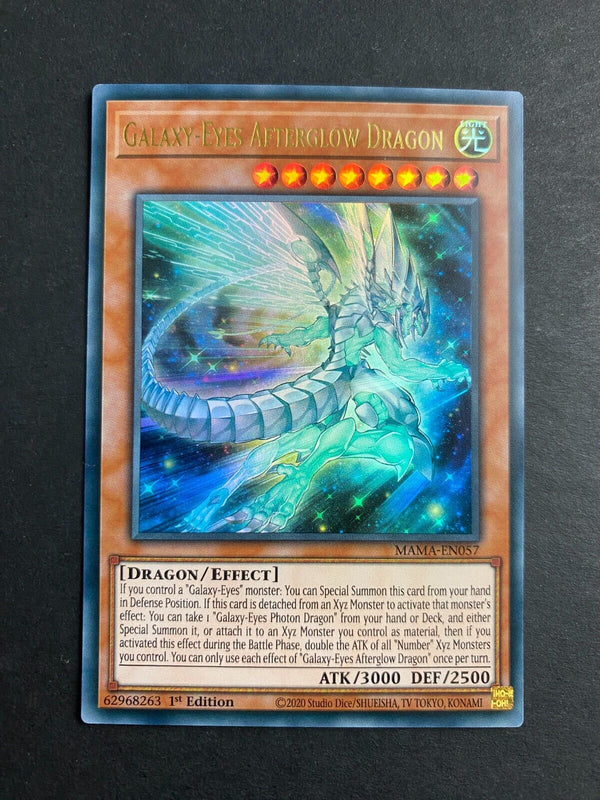 Yugioh Galaxy-Eyes Afterglow Dragon MAMA-EN057 Ultra Rare 1st Edition NM