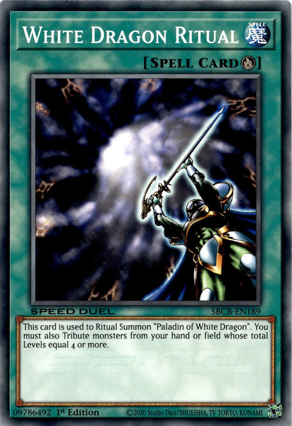 Yugioh White Dragon Ritual SBCB-EN189 Speed Duel Common 1st Edition NM