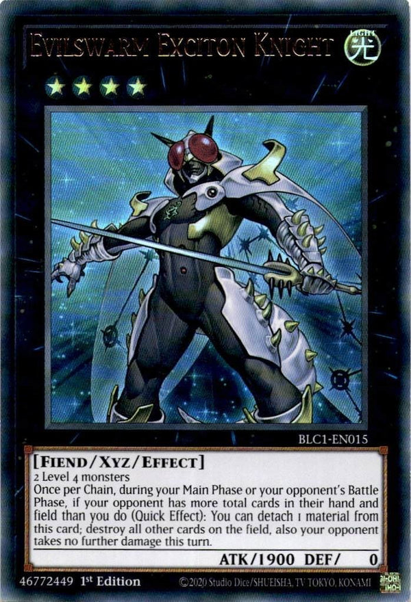 Yugioh Evilswarm Exciton Knight BLC1-EN015 Ultra Rare 1st Edition NM