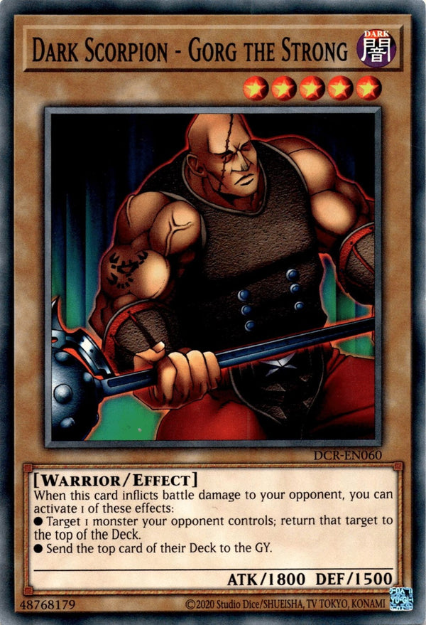 Yugioh Dark Scorpion - Gorg the Strong DCR-EN060 Common Unlimited Edition NM