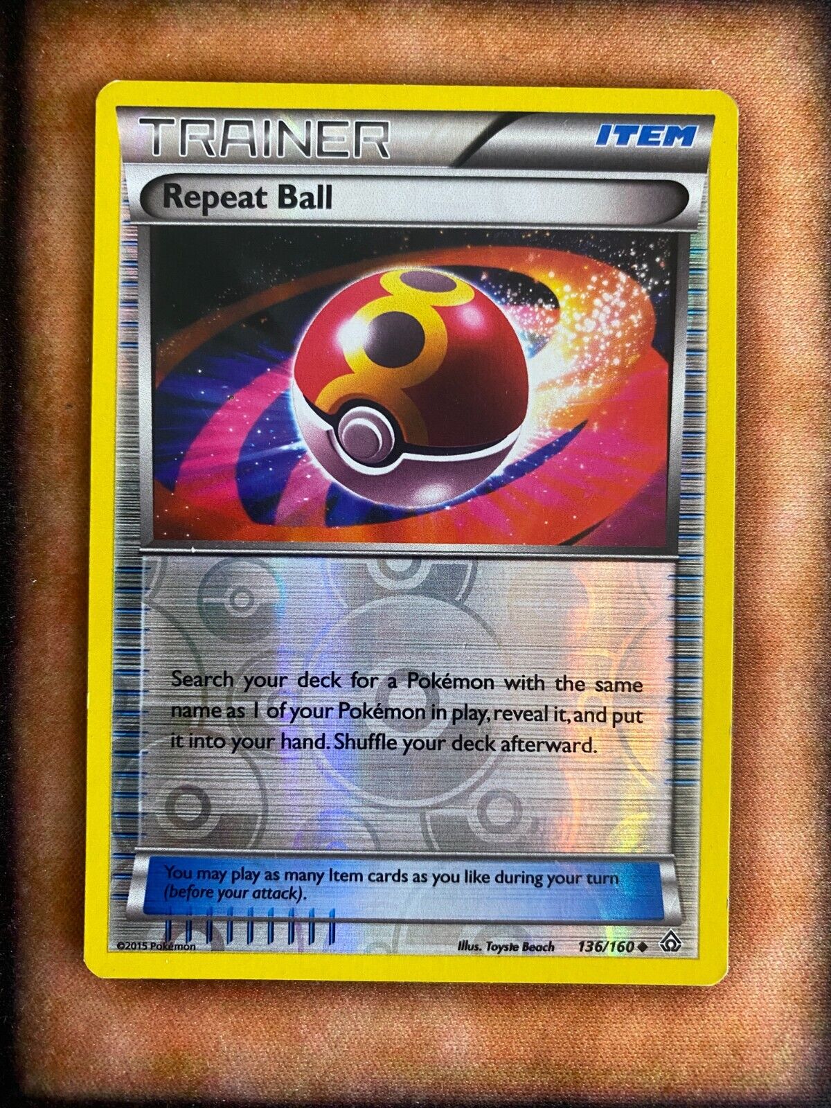 Pokemon Repeat Ball 136/160 Primal Clash Reverse Holo MP