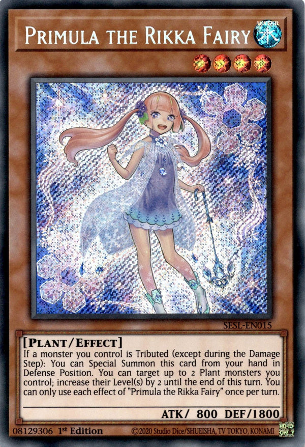 Yugioh Primula the Rikka Fairy SESL-EN015 Secret Rare 1st Edition NM