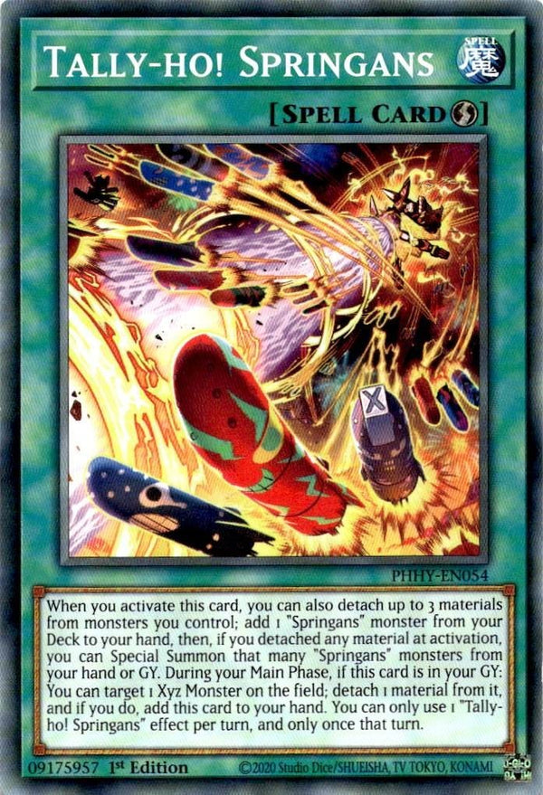Yugioh Tally-ho! Springans PHHY-EN054 Common 1st Edition NM