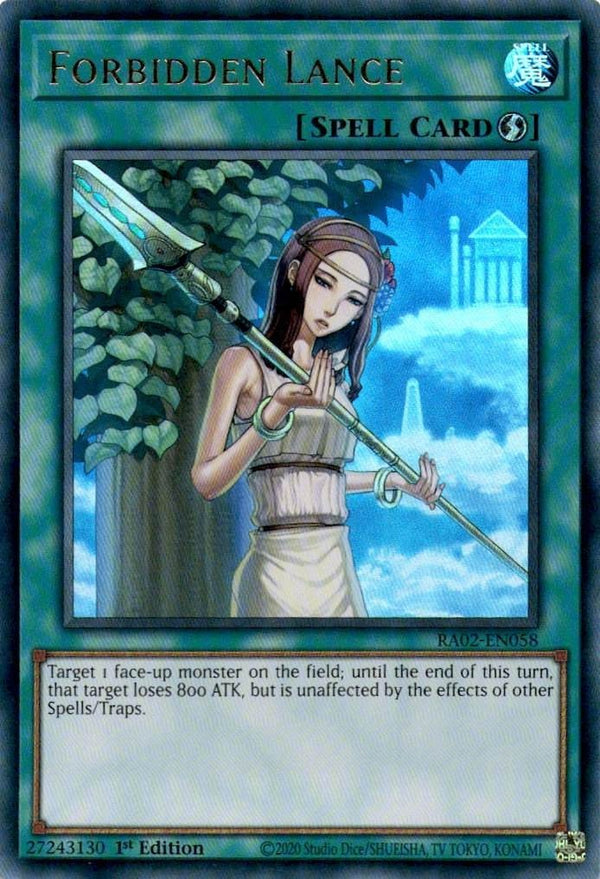 Yugioh Forbidden Lance RA02-EN058 Ultra Rare 1st Edition NM
