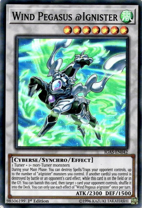 Yugioh Wind Pegasus @Ignister IGAS-EN042 Super Rare 1st Edition HP