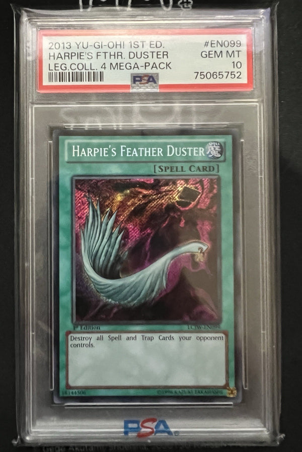 Yugioh Harpie's Feather Duster LCJW-EN099 1st Edition Secret Rare EURO PSA 10