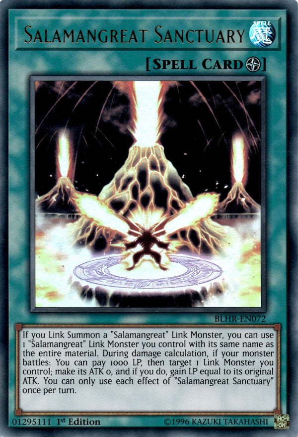 Yugioh Salamangreat Sanctuary BLHR-EN072 Ultra Rare 1st Edition LP