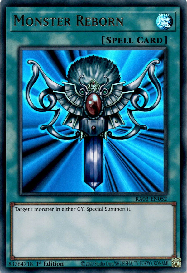 Yugioh Monster Reborn RA03-EN052 Ultra Rare 1st Edition NM