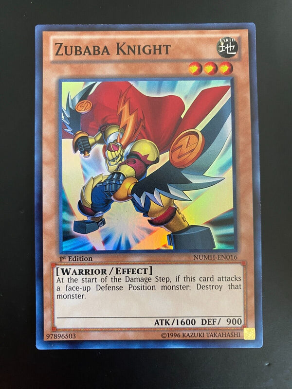 Yugioh Zubaba Knight NUMH-EN016 Super Rare 1st Edition NM/MINT