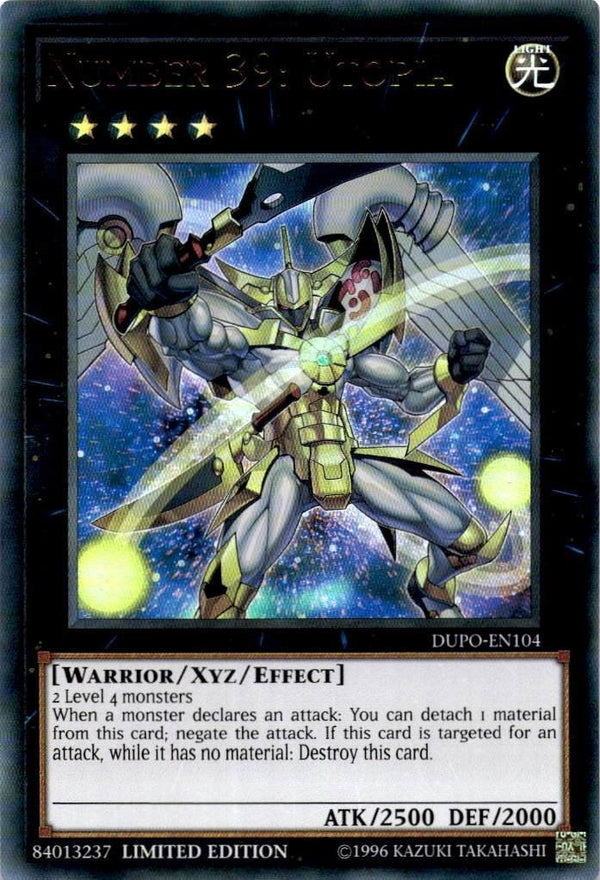 Yugioh Number 39: Utopia DUPO-EN104 Ultra Rare 1st Edition VLP/NM