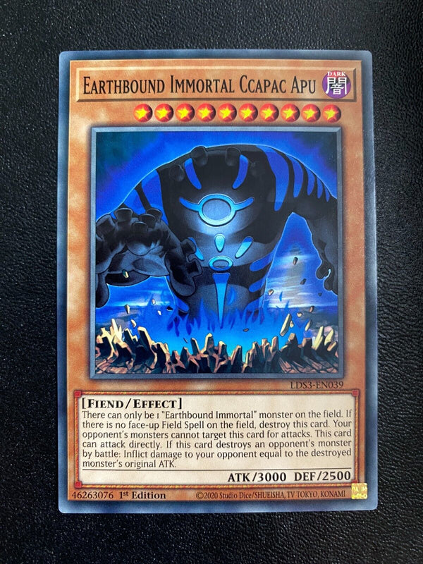 Yugioh Earthbound Immortal Ccapac Apu LDS3-EN039 Common 1st Edition NM