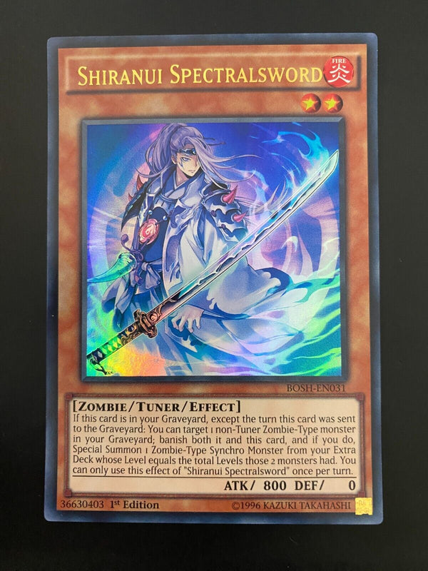 Yugioh Shiranui Spectralsword BOSH-EN031 Super Rare 1st Edition NM/MINT