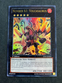 Yugioh Number 61: Volcasaurus ZTIN-EN002 Ultra Rare 1st Edition NM