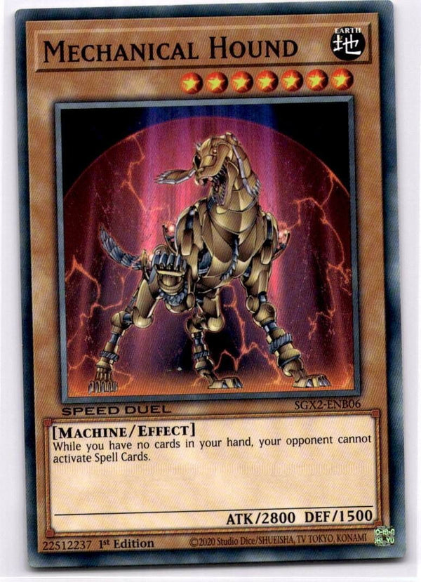 Yugioh Mechanical Hound SGX2-ENB06 Common 1st Edition NM