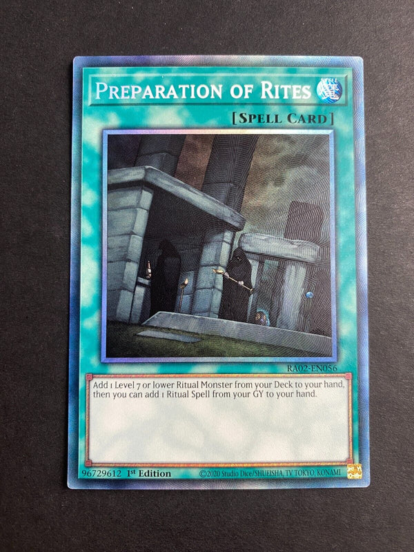 Yugioh Preparation of Rites RA02-EN056 Prismatic Collector’s Rare 1st Edition NM