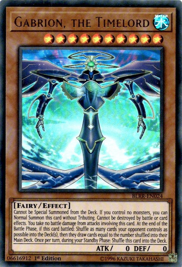 Yugioh Gabrion, the Timelord BLRR-EN024 Ultra Rare 1st Edition LP