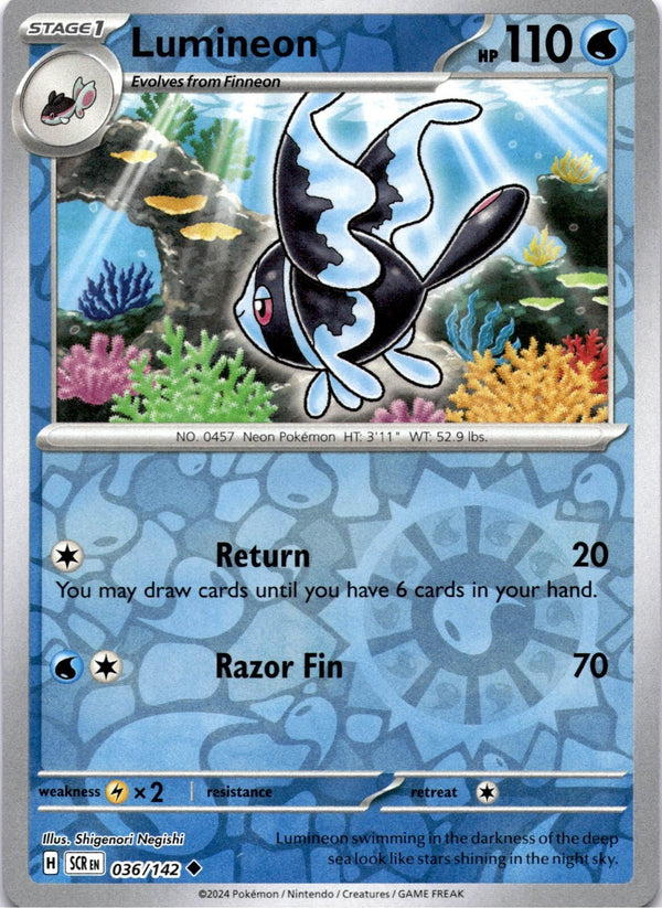 Pokemon Lumineon 036/142 Stellar Crown Reverse Holo NM