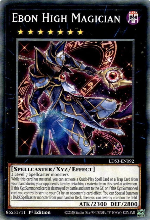 Yugioh Ebon High Magician LDS3-EN092 Common 1st Edition VLP/NM