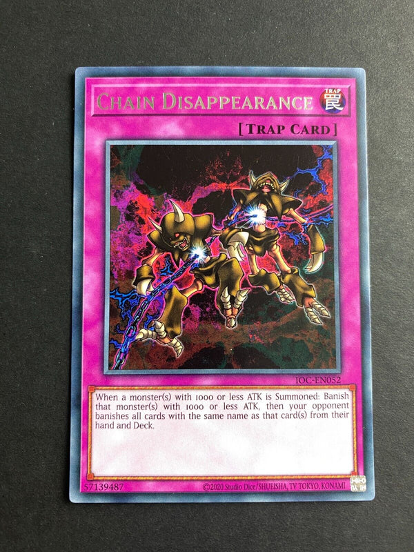 Yugioh Chain Disappearance IOC-EN052 Rare Unlimited Edition NM