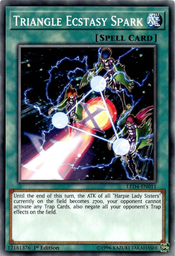 Yugioh Triangle Ecstasy Spark LED4-EN011 Common 1st Edition LP