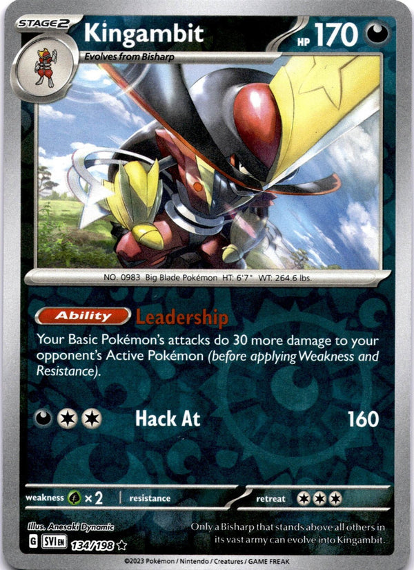 Pokemon Kingambit 134/198 Scarlet Violet Base Reverse Holo LP/NM