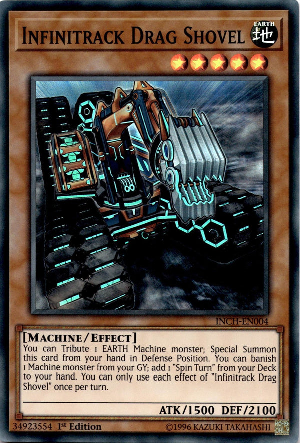 Yugioh Infinitrack Drag Shovel INCH-EN004 Super Rare 1st Edition VLP/NM