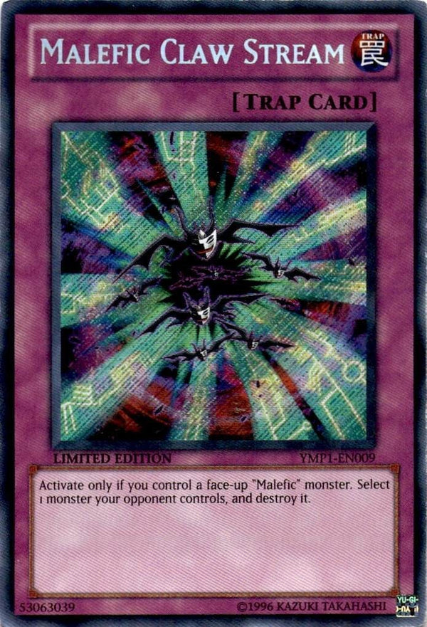 Yugioh Malefic Claw Stream YMP1-EN009 Secret Rare Limited Edition HP