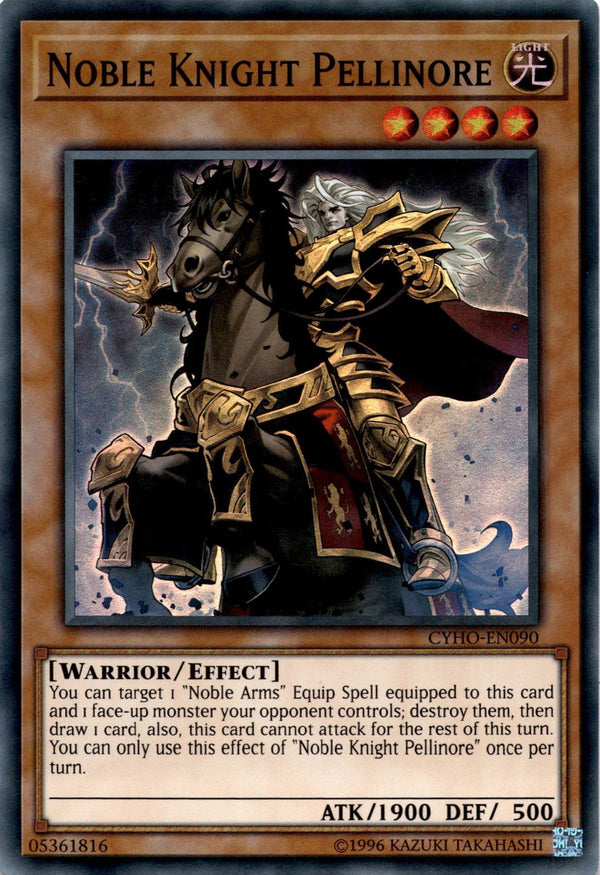 Yugioh Noble Knight Pellinore CYHO-EN090 Super Rare 1st Edition NM