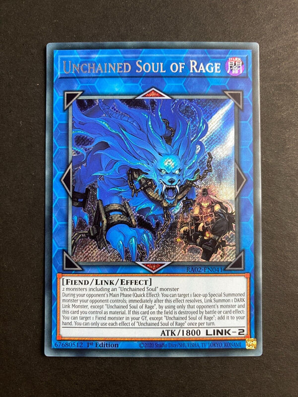 Yugioh Unchained Soul of Rage RA02-EN041 Secret Rare 1st Edition NM