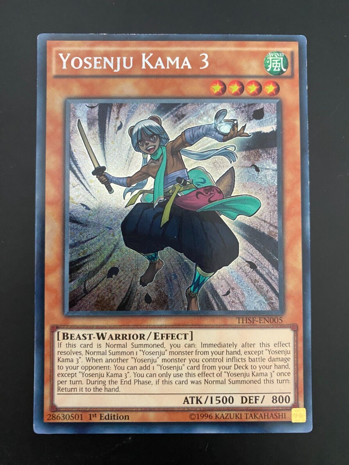 Yugioh Yosenju Kama 3 THSF-EN005 Secret Rare 1st Edition HP